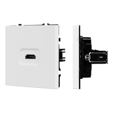 Изображение Розетка HDMI Arlight NOBE, белый кварц soft-touch 061846(1)