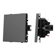 Изображение Выключатель звонковый 1-клавишный Arlight NOBE, серый базальт soft-touch 054272(2)